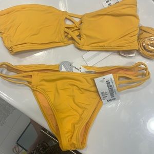 NWT yellow bikini swim set